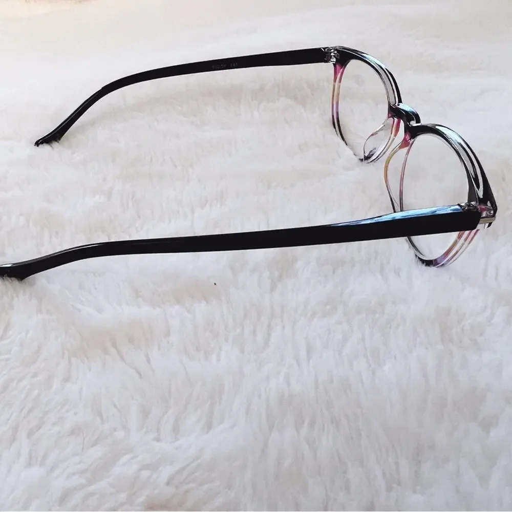 Zoe Black Multi-Color Round Reader Glasses